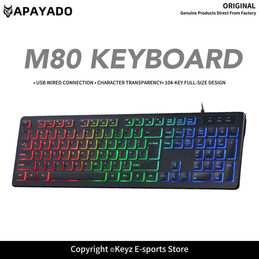 Keyboard Gaming Blue Switch - Teclado para Juegos con Cable M80